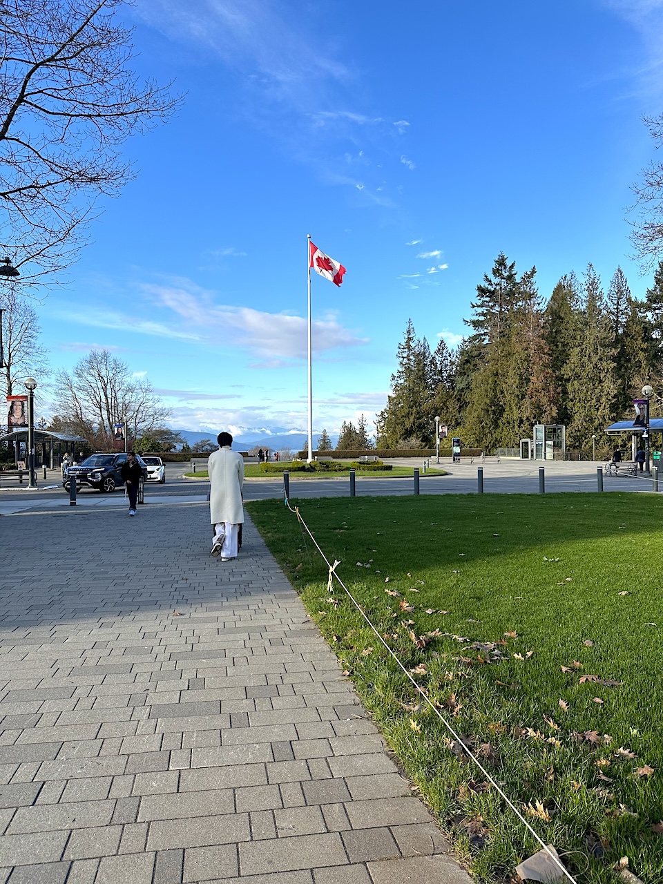 Canadian Flag and Walking Path